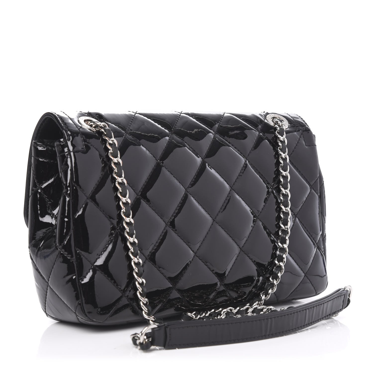 Chanel Patent Quilted Small Coco Shine Flap Black 3 of 10