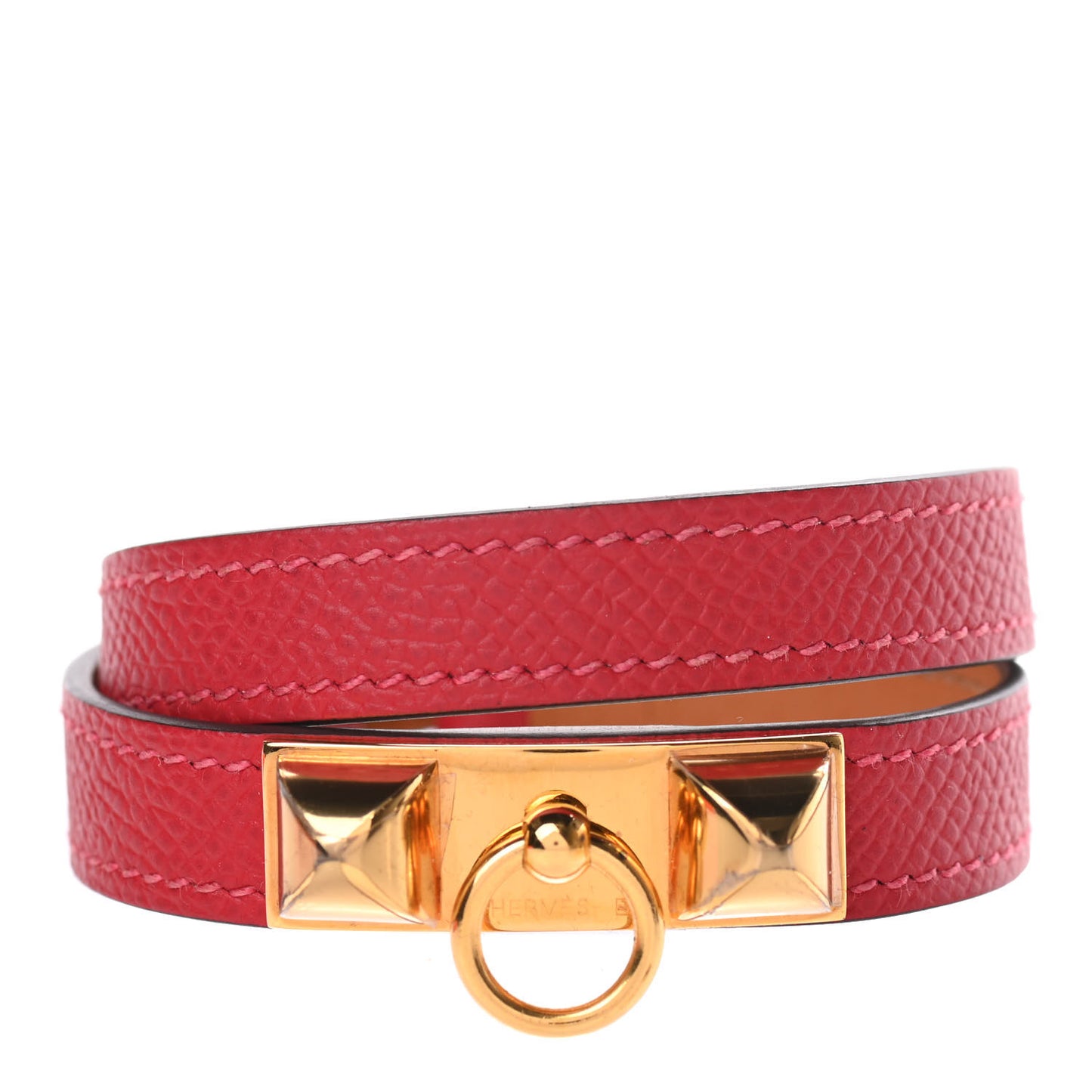 Epsom Rivale Double Tour Bracelet M Rouge Casaque