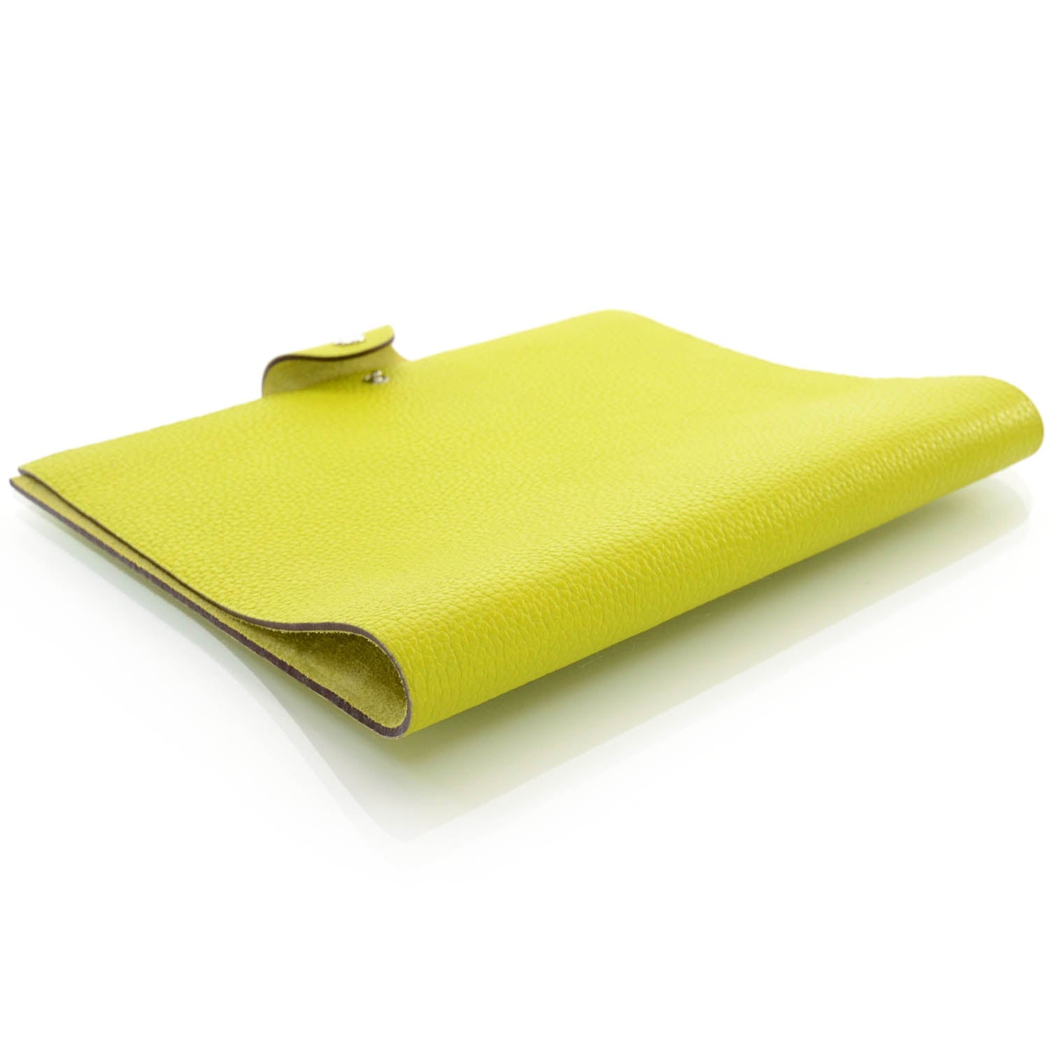 Hermes Togo Ulysse MM Notebook Cover Lime 5 of 6