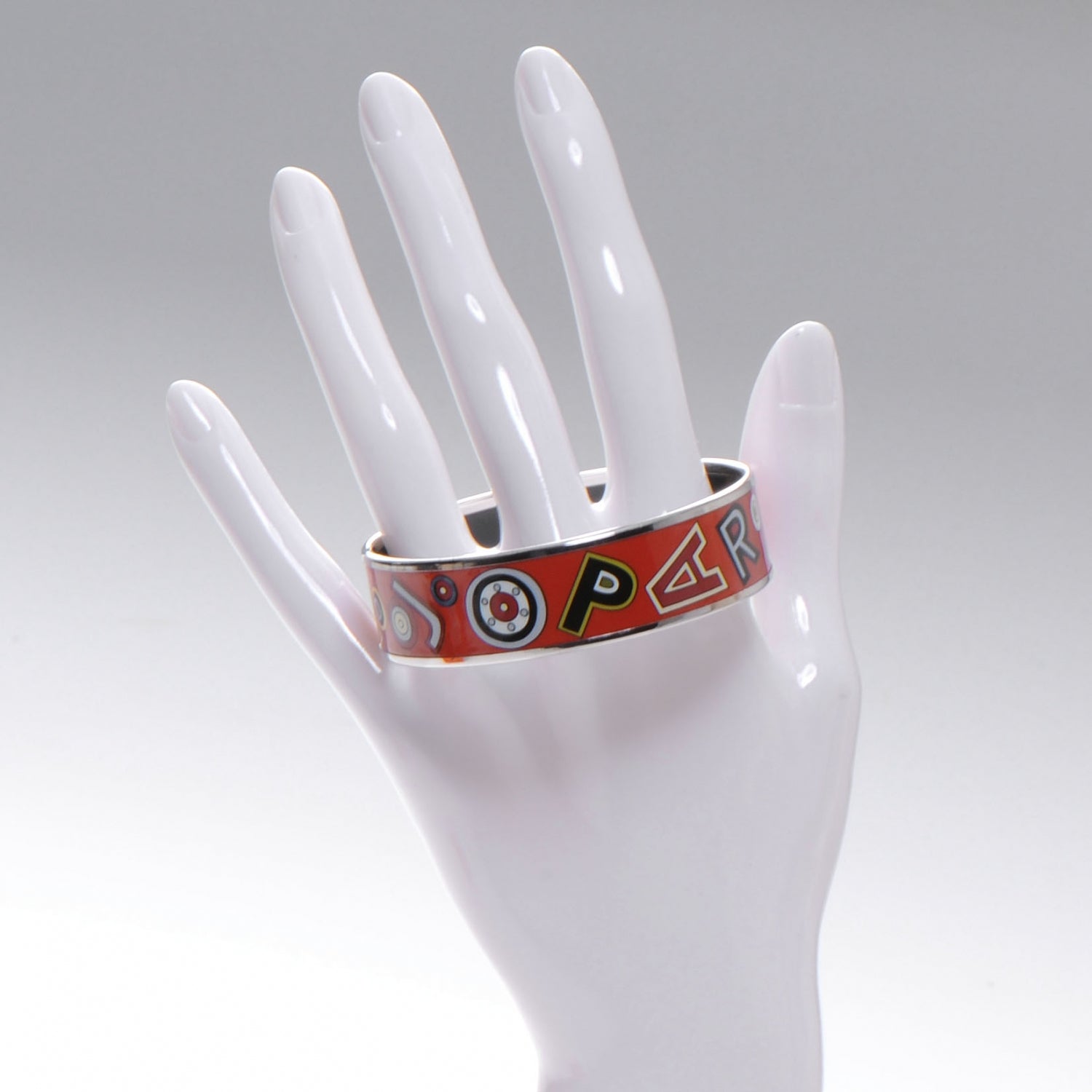 Hermes Enamel Printed Wide Tohu Bohu Bracelet 65 2 of 6