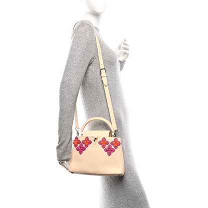 Louis Vuitton Taurillon Mechanical Flowers Capucines BB Dune 2 of 9