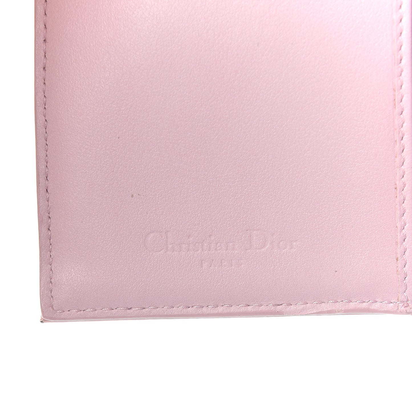 Patent Cannage Lady Dior Wallet Rose