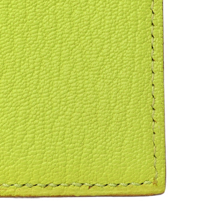 Hermes Chevre Mysore Tri-Fold Bearn Wallet Lime 11 of 15
