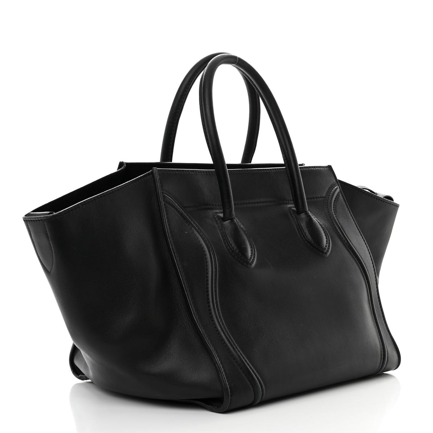 Smooth Calfskin Medium Phantom Luggage Black