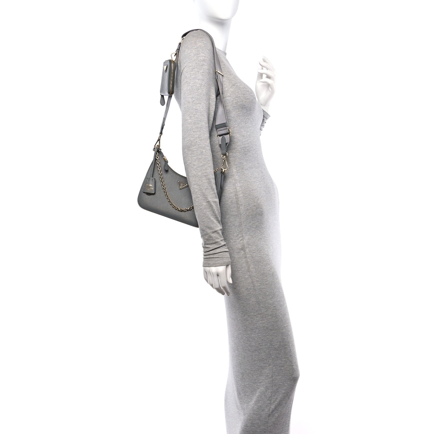 Saffiano Re-Edition 2005 Shoulder Bag Ardesia