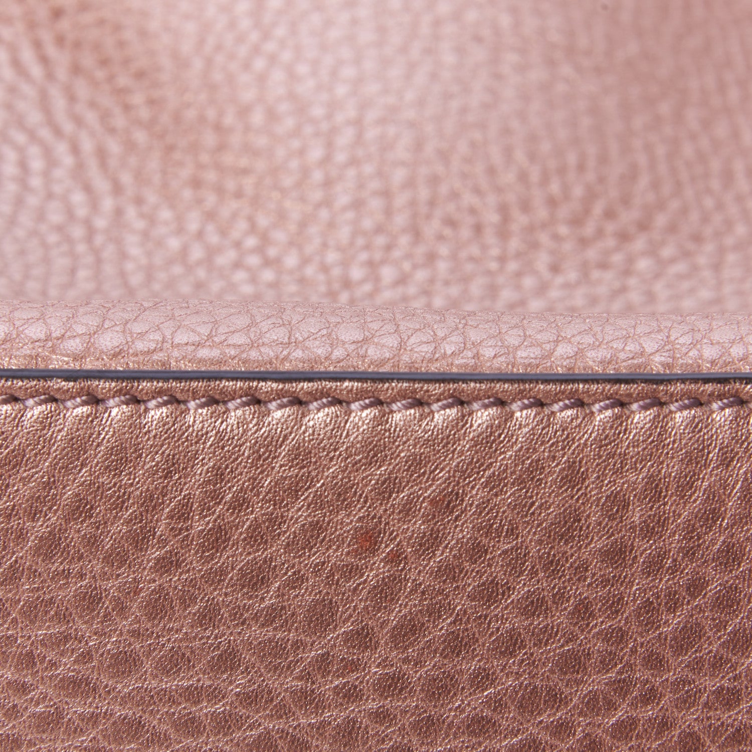 Gucci Metallic Pebbled Calfskin Medium Soho Shoulder Bag Pink 10 of 11