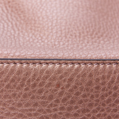 Gucci Metallic Pebbled Calfskin Medium Soho Shoulder Bag Pink 10 of 11
