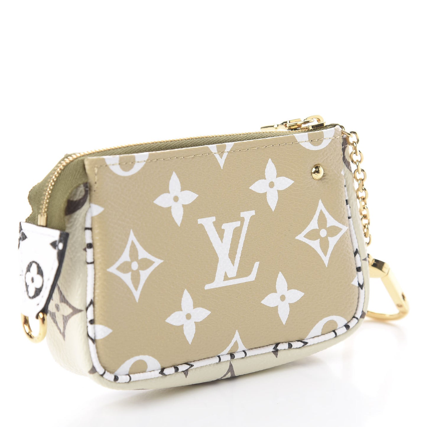 Monogram Giant Micro Pochette Accessories Kaki White