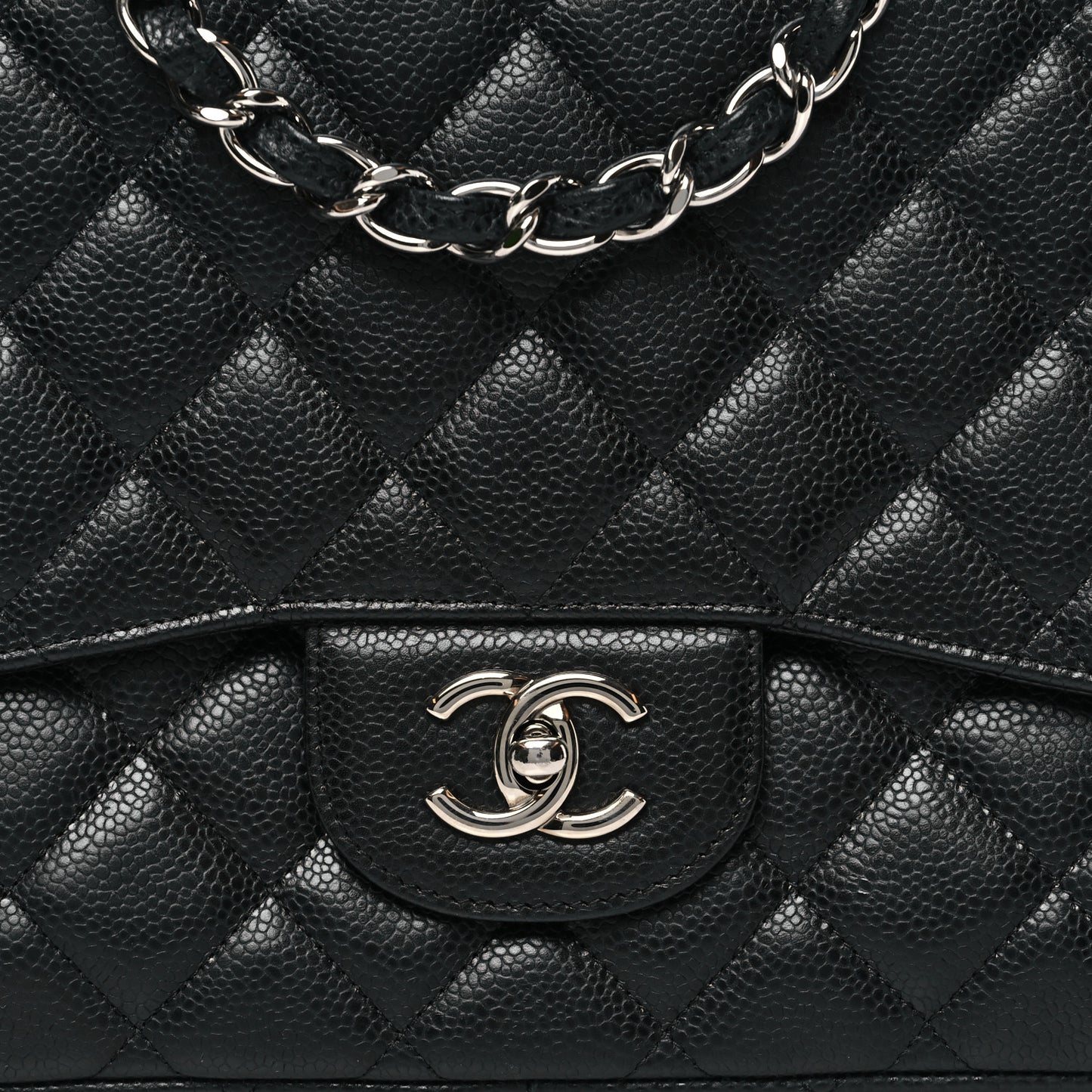 Caviar Quilted Jumbo Single Flap Black