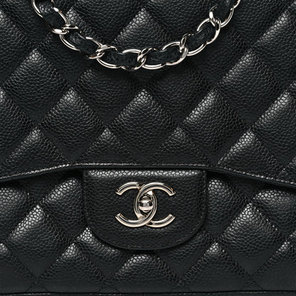 Chanel Caviar Quilted Jumbo Single Flap Black 8 of 10
