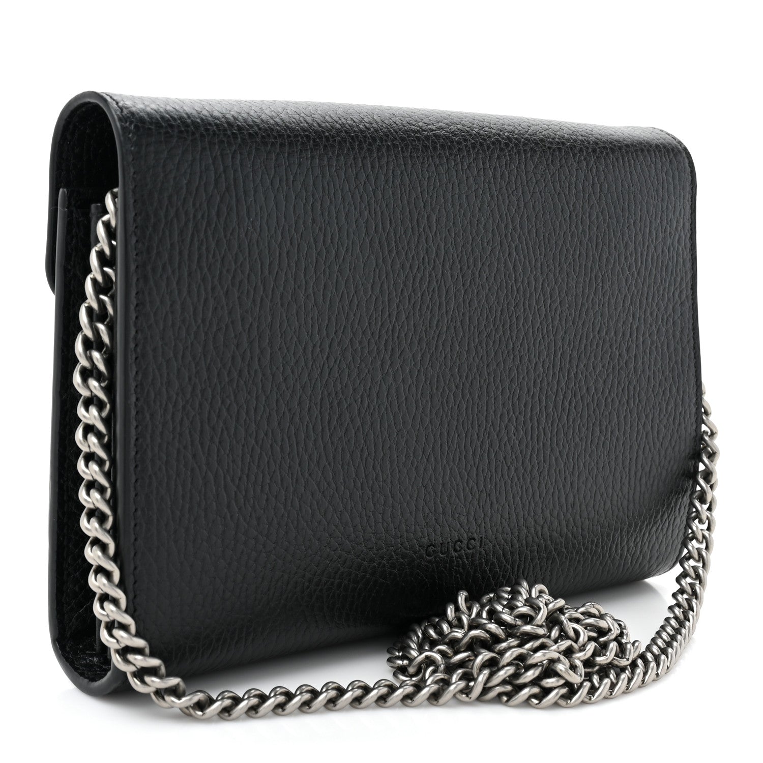 Gucci Calfskin Mini Dionysus Chain Wallet Black 3 of 12
