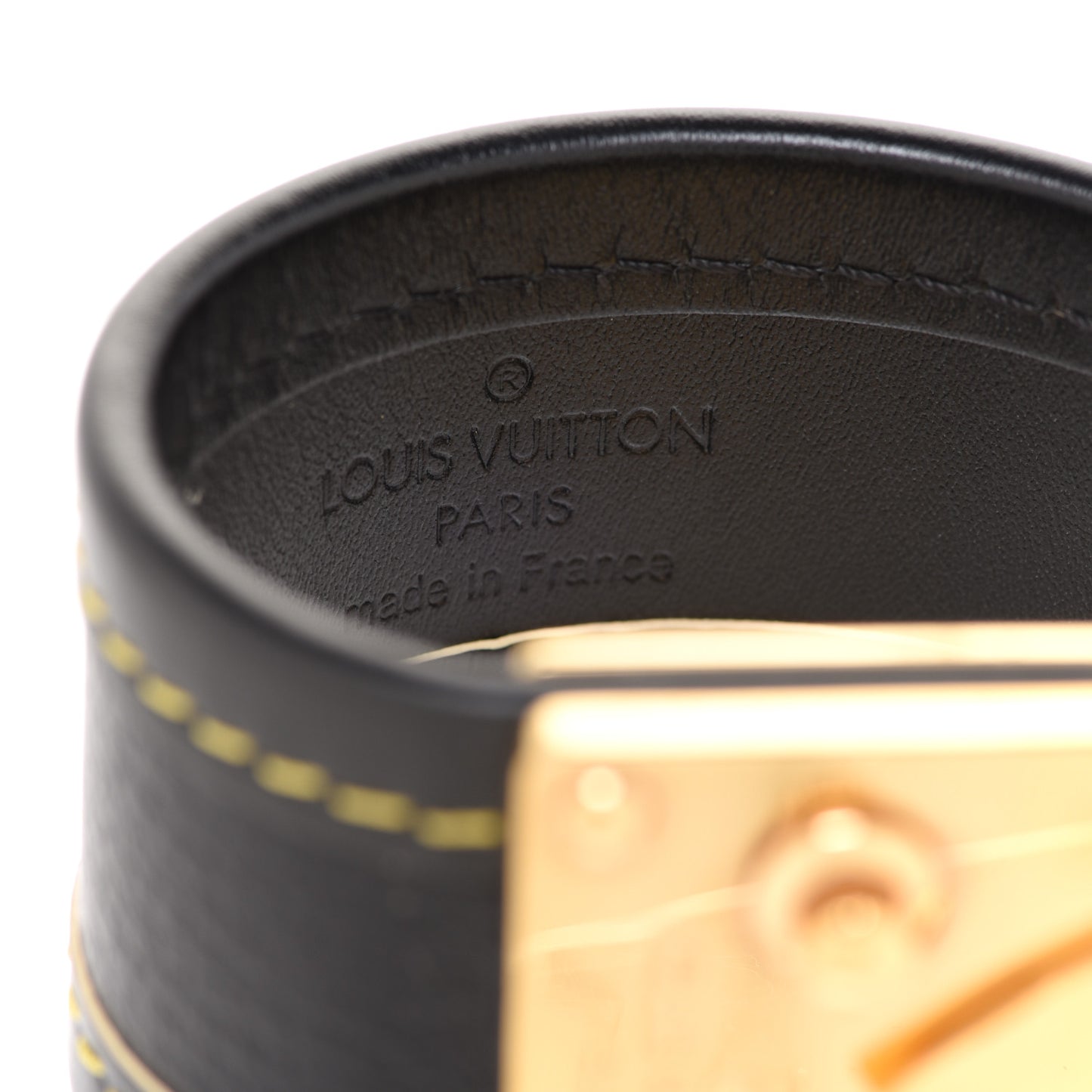 Chevre Suhali Lock Bracelet Black