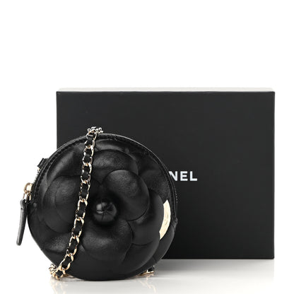 Chanel Lambskin Mini Camellia Bouquet Clutch With Chain Black 12 of 12