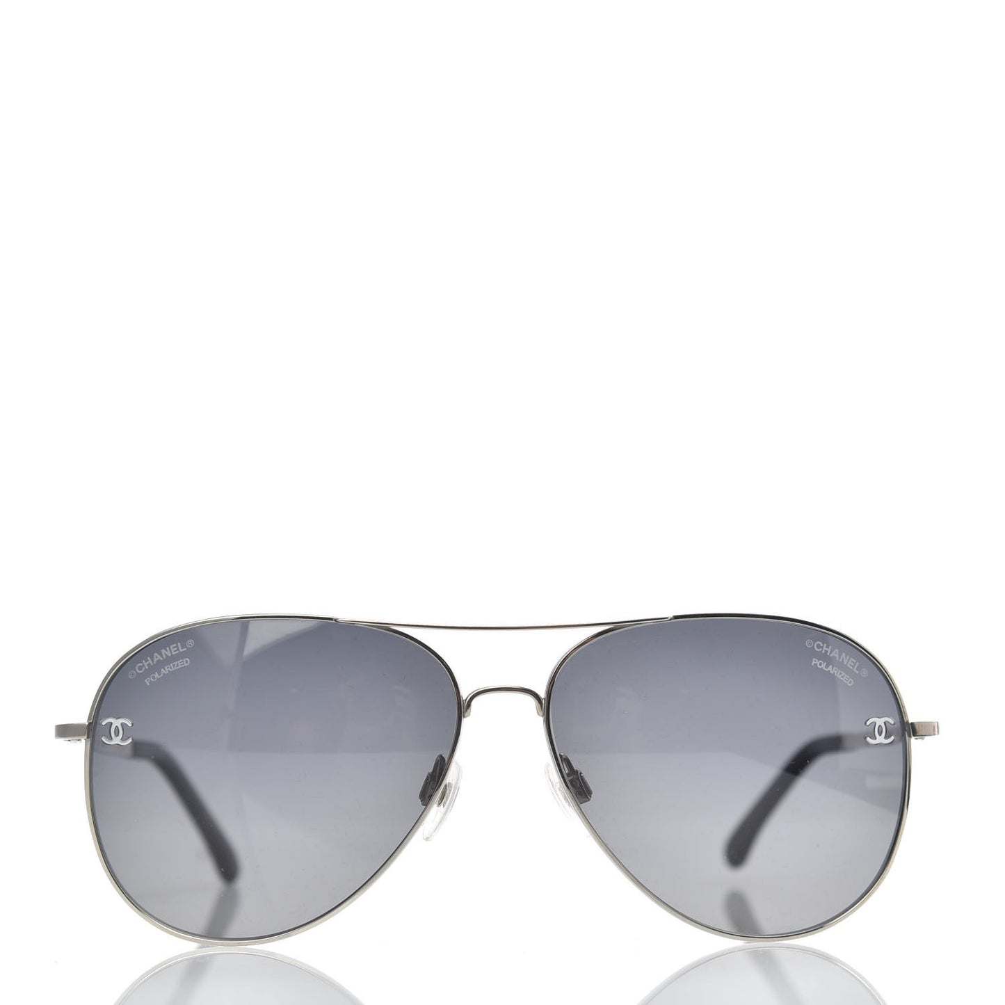 Polarized CC Aviator Sunglasses 4186-T-Q Silver