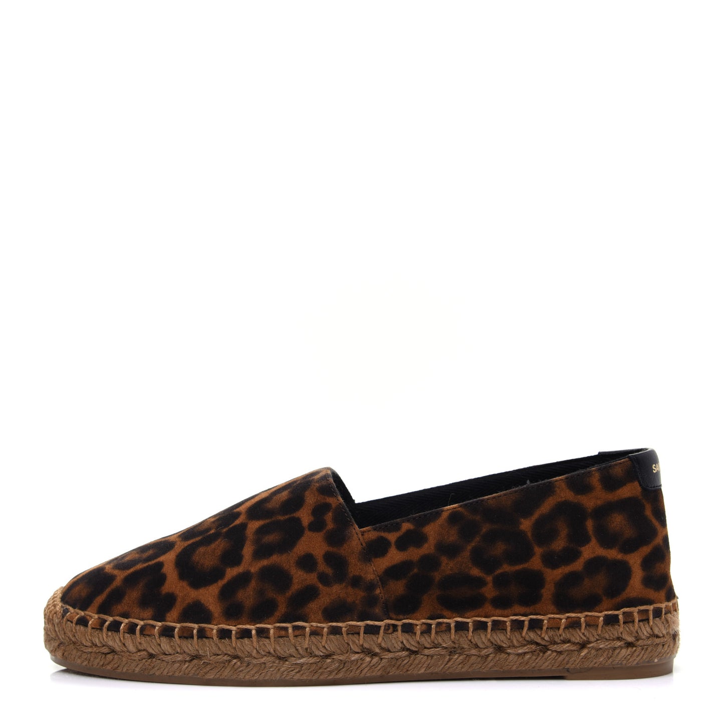 Suede Leopard Print Espadrilles 36.5 Natural