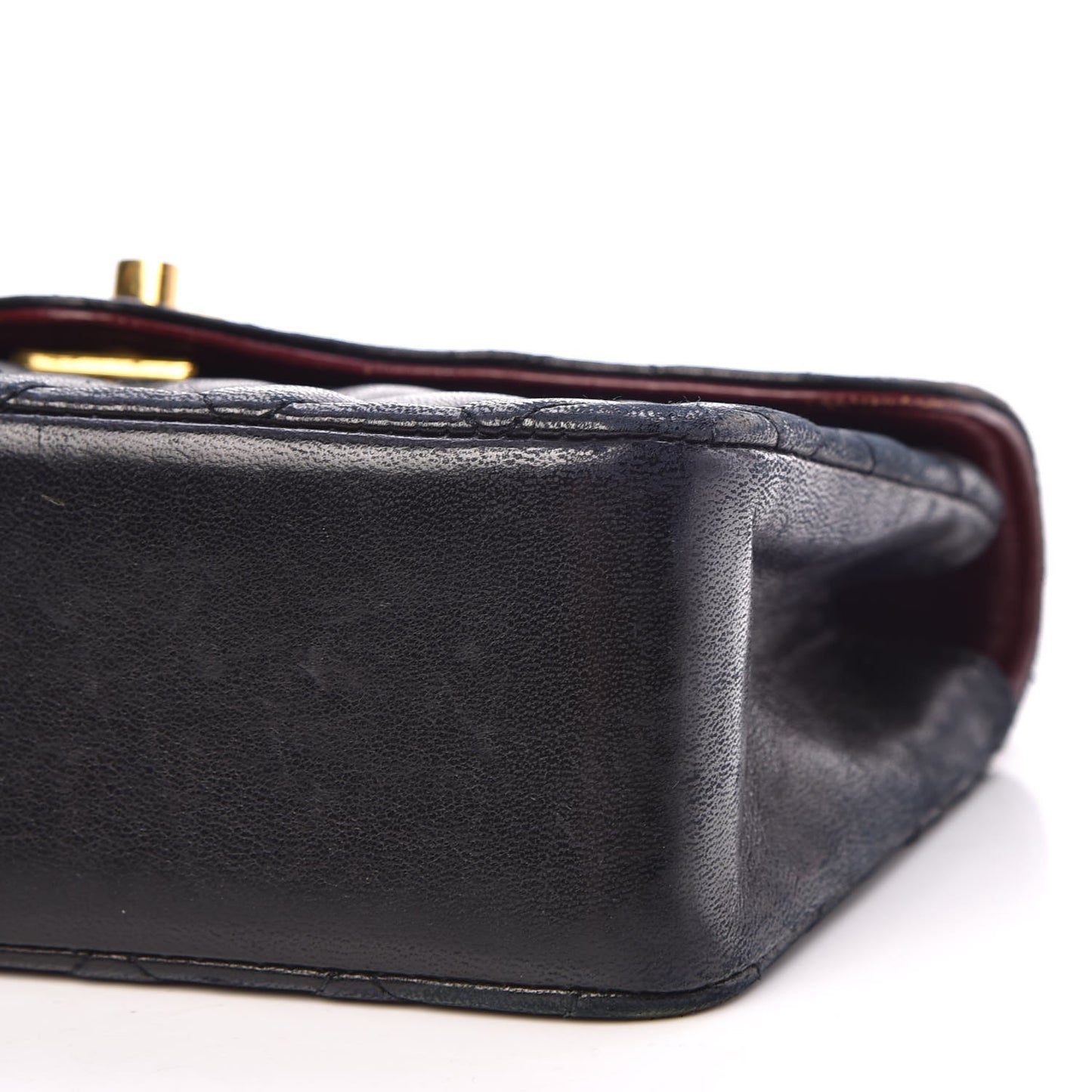 Lambskin Quilted Extra Mini Flap Black