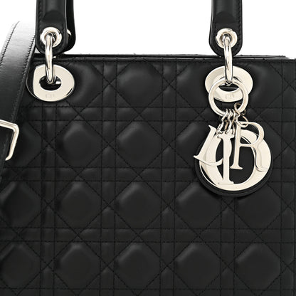 Christian Dior Lambskin Cannage Medium Lady Dior Black 8 of 11