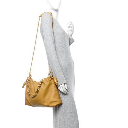 Loewe Mellow Nappa Donut Chain Large Flamenco Knot Clutch Sahara 2 of 10