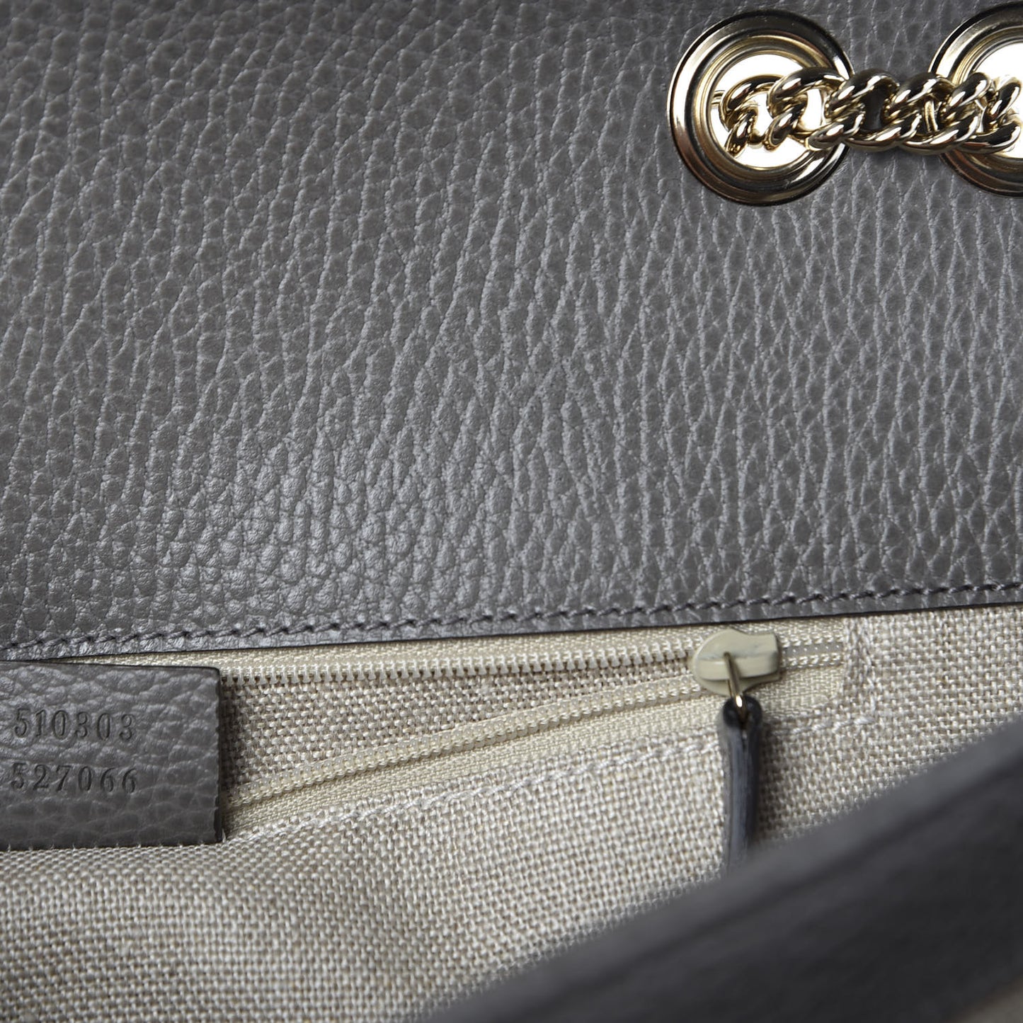 Dollar Calfskin Interlocking G Shoulder Bag Loess