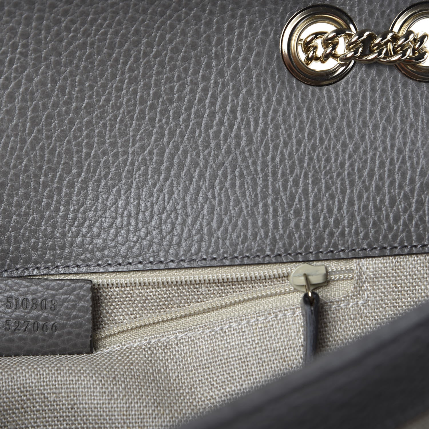 Gucci Dollar Calfskin Interlocking G Shoulder Bag Loess 8 of 9