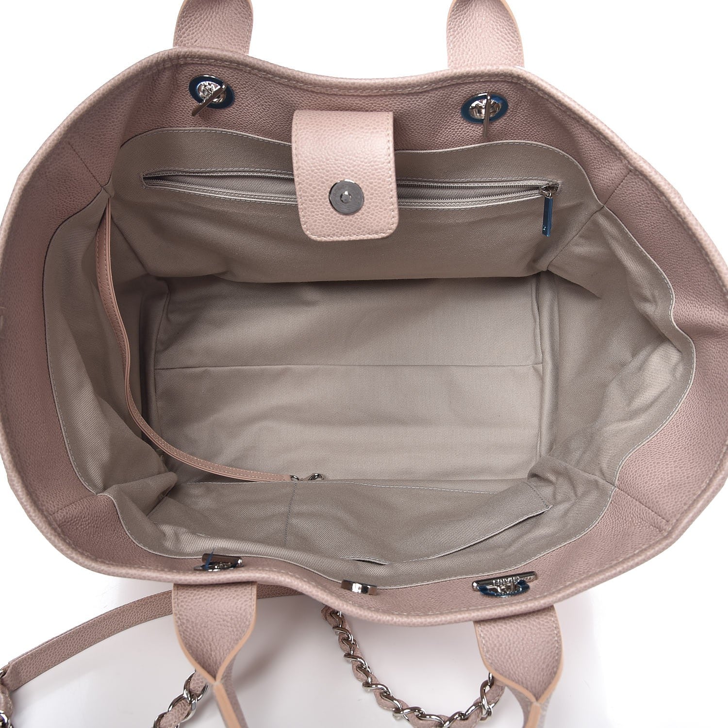 Chanel Glazed Calfskin Large Deauville Tote Light Pink 5 of 11
