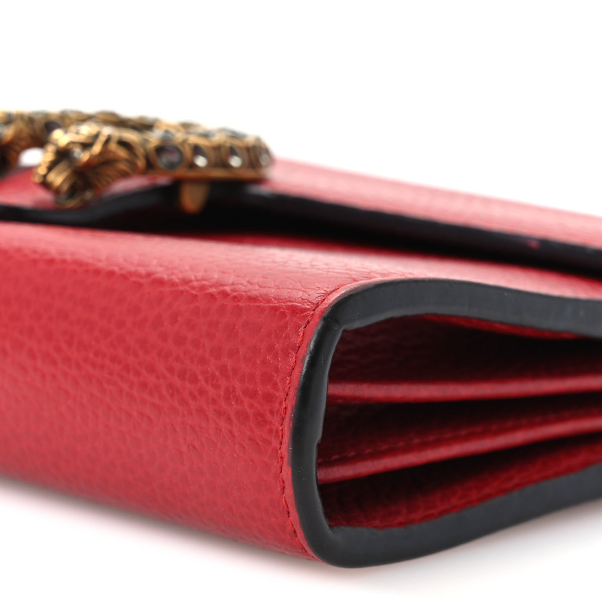 Calfskin Mini Dionysus Chain Wallet Hibiscus Red