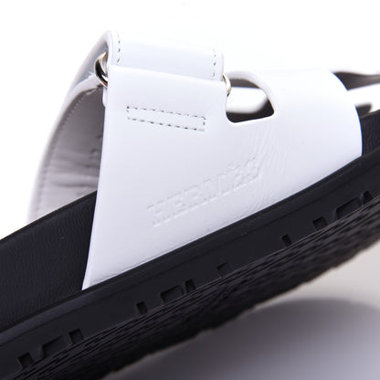 Hermes Calfskin Womens Chypre Sandals 36 White 10 of 11