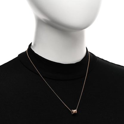 Bulgari 18K Rose Gold Mini B.Zero1 Pendant Necklace 2 of 4