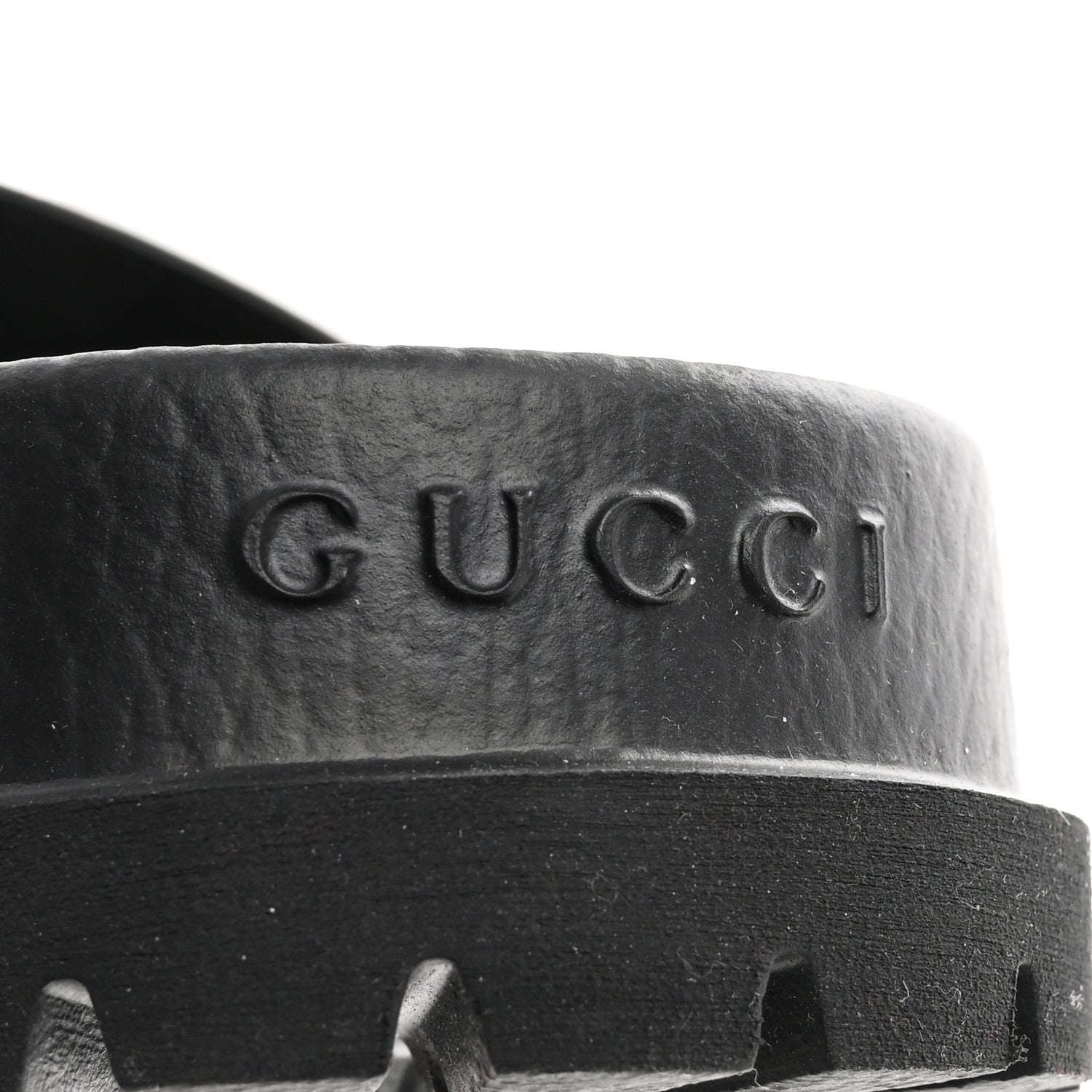 Gucci GG Supreme Monogram Tiger Mens Lug Sole Slide Sandals 8 9 Ebony 8 of 9