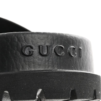 Gucci GG Supreme Monogram Tiger Mens Lug Sole Slide Sandals 8 9 Ebony 8 of 9