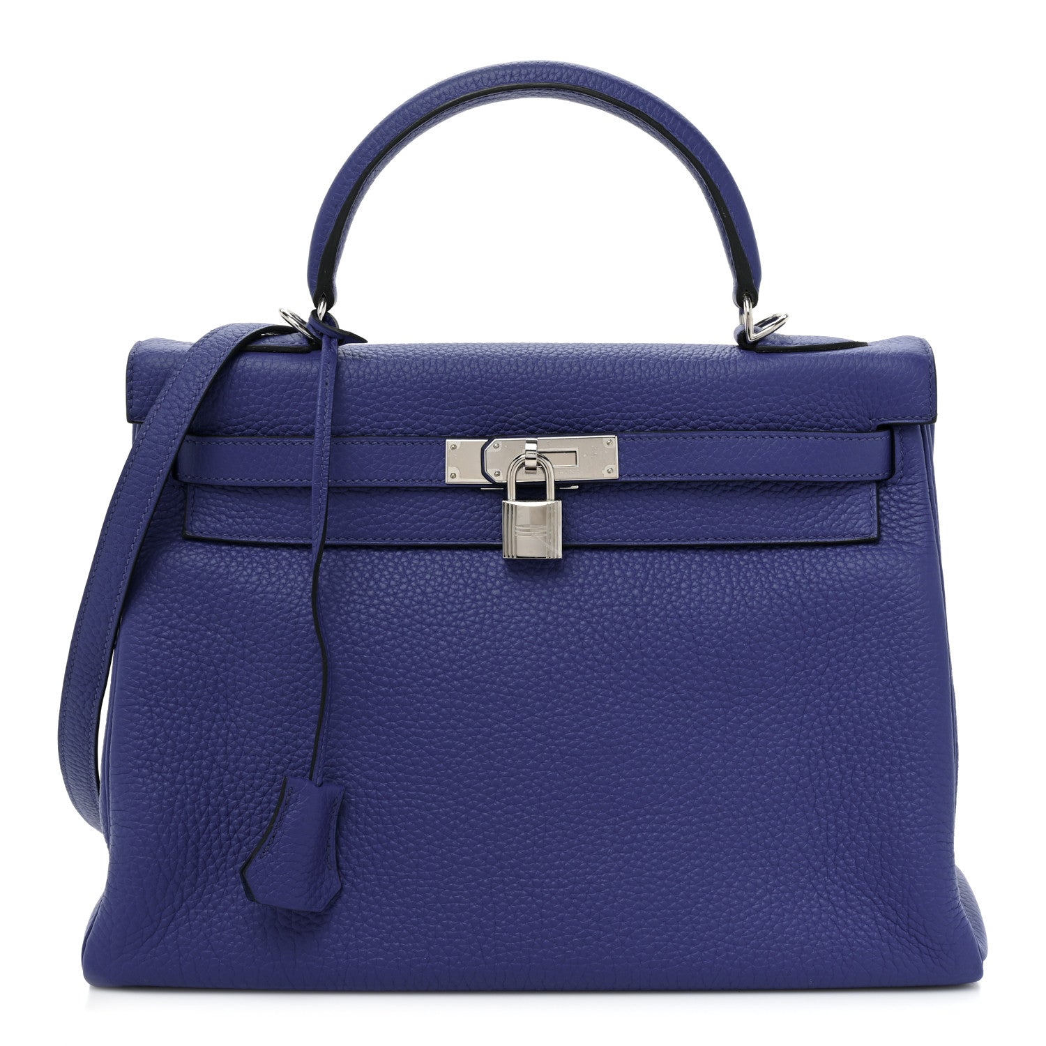Hermes Taurillon Clemence Kelly Retourne 32 Bleu Electrique 1 of 9