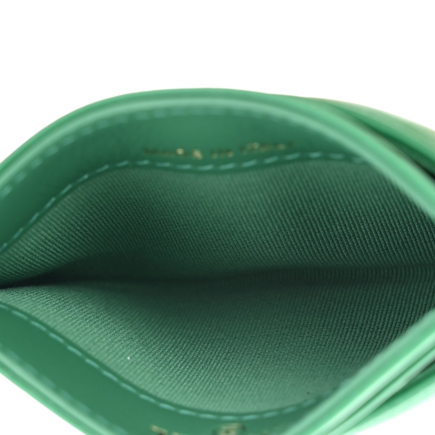 Chanel Lambskin Quilted Chanel 19 Card Holder Green 5 of 8