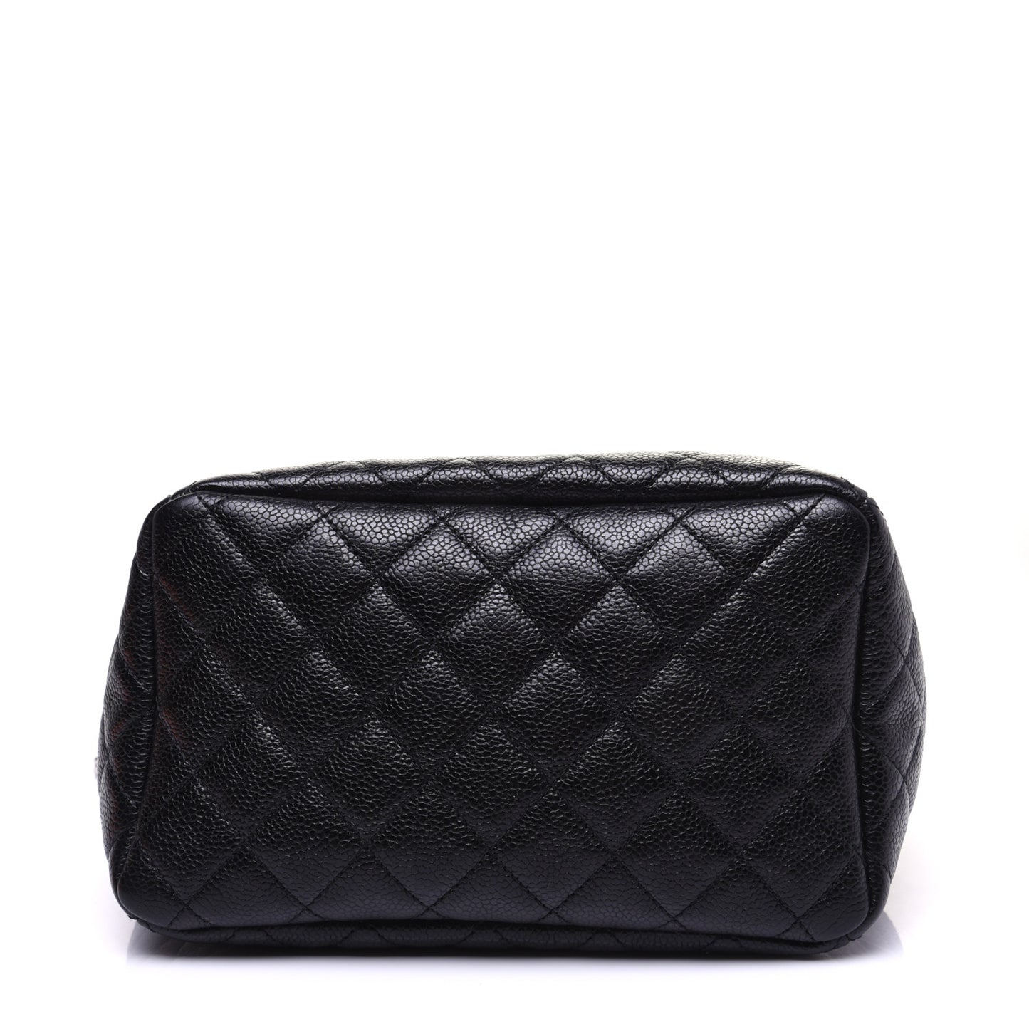 Caviar Quilted Small Chain Bucket Bag Black