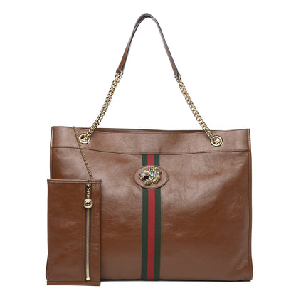 Gucci Calfskin Large Rajah Chain Tote Cuir 1 of 10