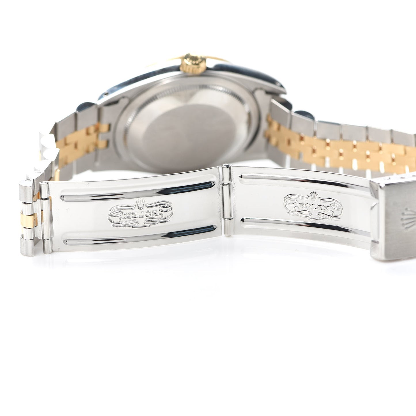 Stainless Steel 18K Yellow Gold Diamond 36mm Oyster Perpetual Datejust Watch Champagne 16233