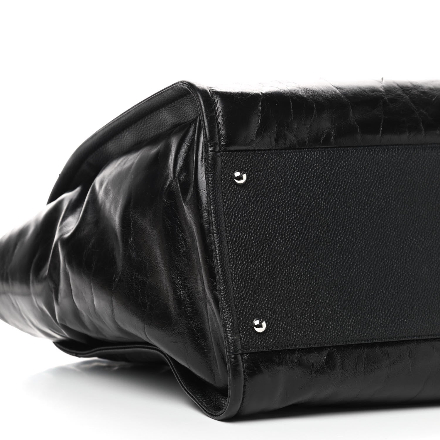 Chanel Glazed Calfskin Large Deauville Tote Black 9 of 10
