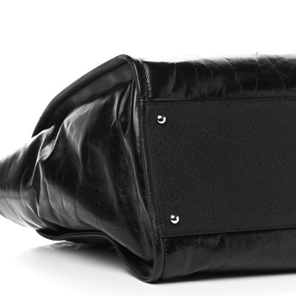 Chanel Glazed Calfskin Large Deauville Tote Black 9 of 10