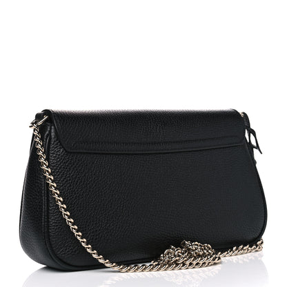 Gucci Pebbled Calfskin Medium Soho Flap Crossbody Black 2 of 4
