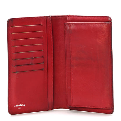 Chanel Patent Camellia Embossed Yen Wallet Red 5 of 24