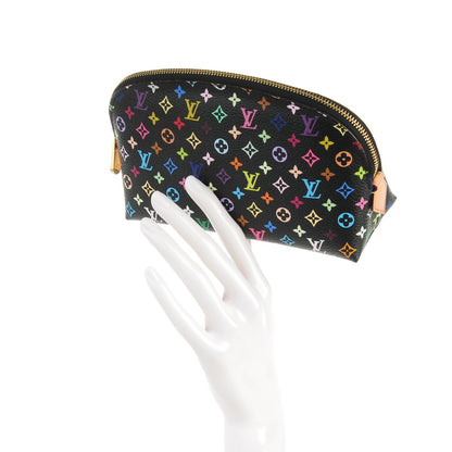 Louis Vuitton Monogram Multicolor Cosmetic Pouch Black Grenade 2 of 6