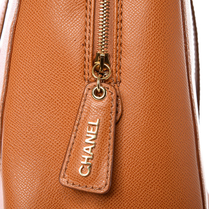 Chanel Grained Calfskin Duffle Bag Beige 13 of 14