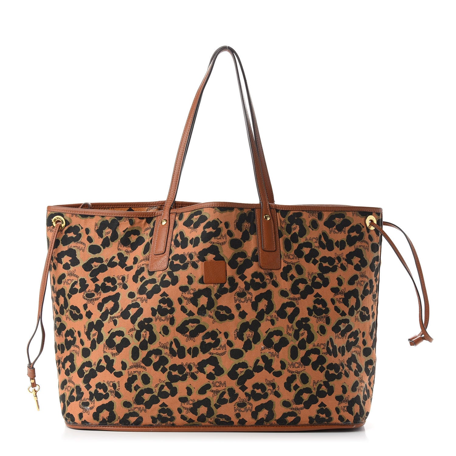 MCM Visetos Reversible Shopping Tote Cognac 9 of 19