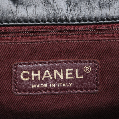 Chanel Glazed Calfskin Castle Rock Medium Flap Black 6 of 7