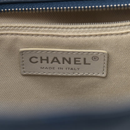 Chanel Calfskin Quilted In The Business North South Tote Blue 6 of 9