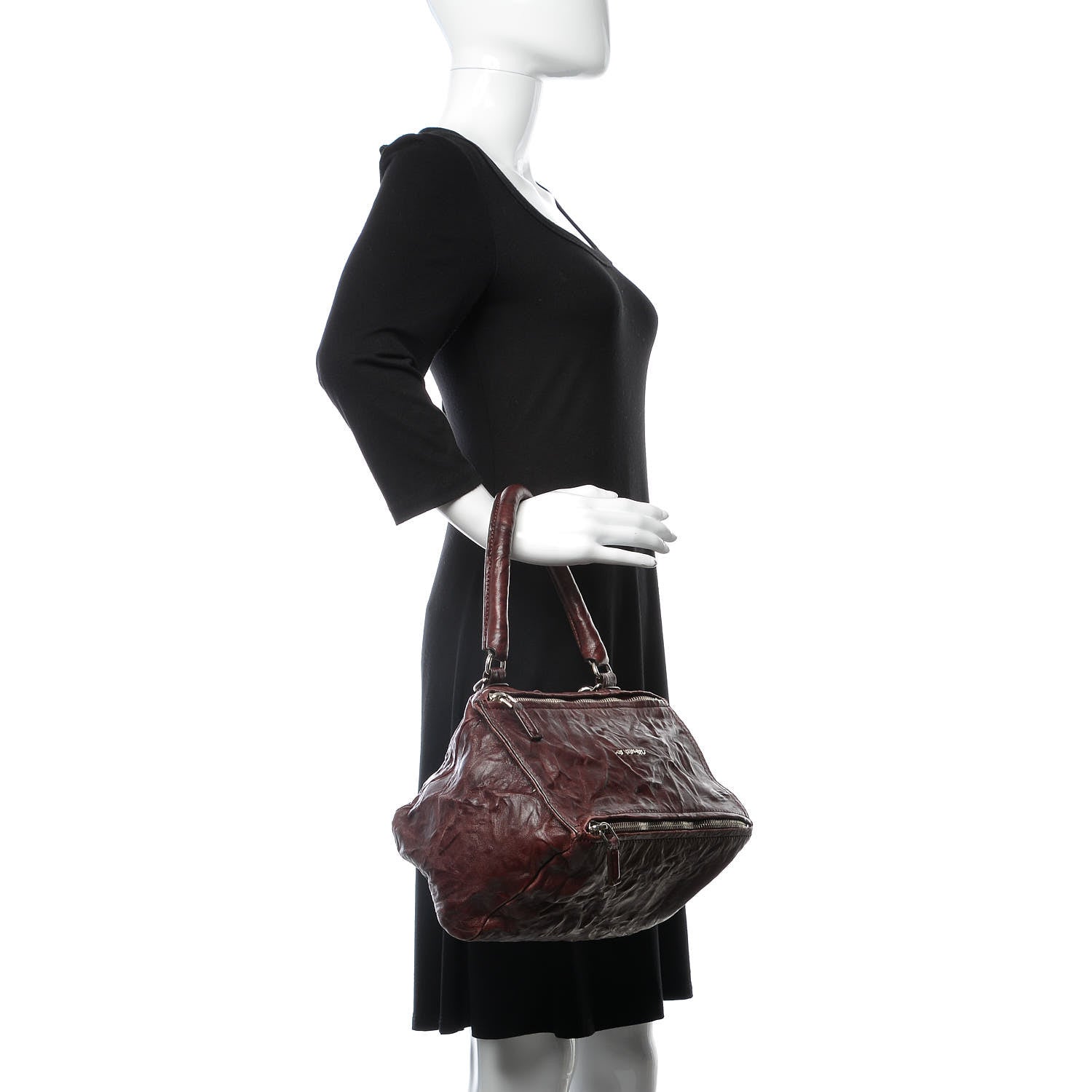 Givenchy Tumbled Sheepskin Small Pandora Oxblood 2 of 16