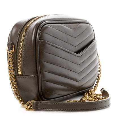 Saint Laurent Calfskin Matelasse Monogram Mini Lou Camera Bag Light Musk 3 of 11