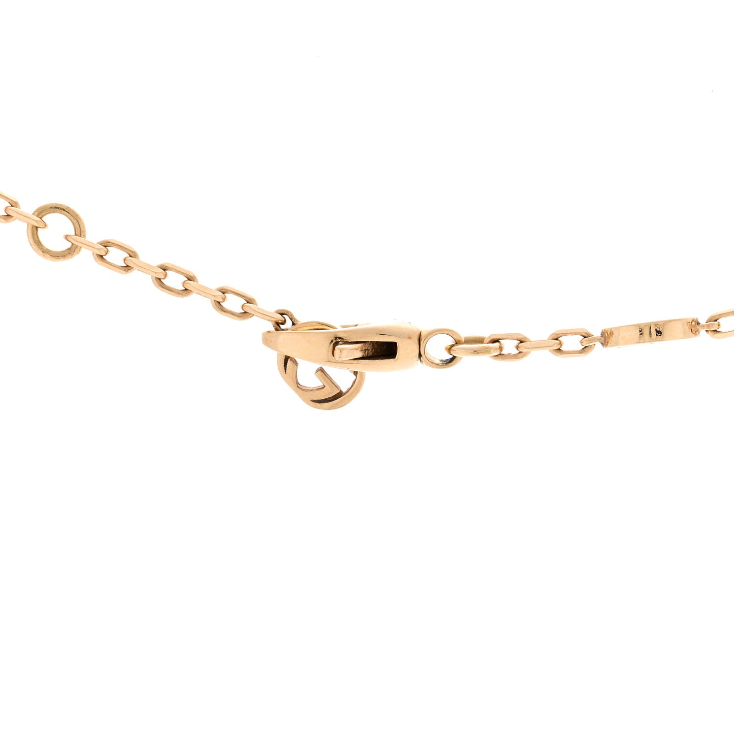 18K Yellow Gold Running GG Station Necklace
