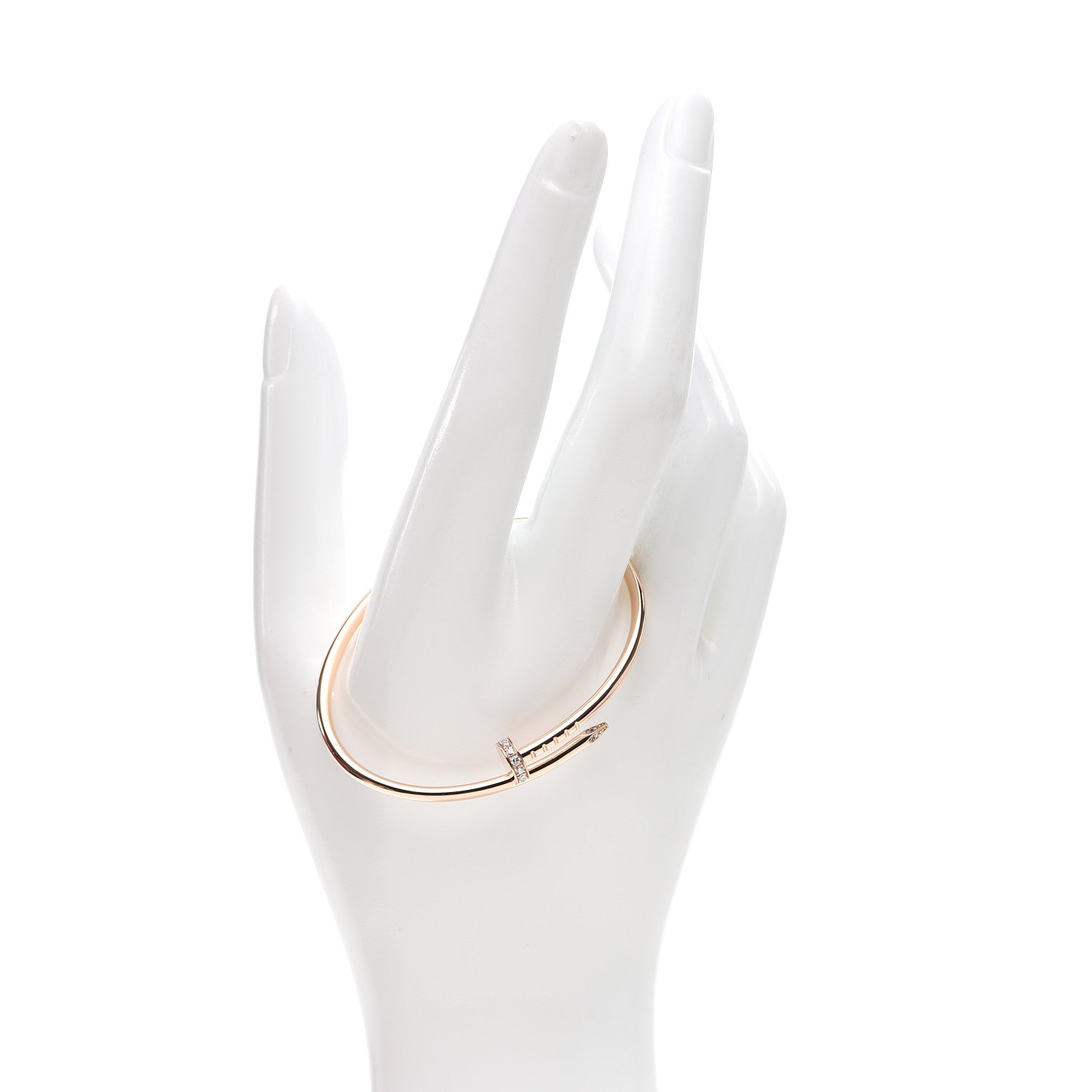 Cartier 18K Pink Gold Diamond Small Juste Un Clou Bracelet 15 2 of 5
