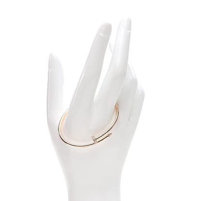 Cartier 18K Pink Gold Diamond Small Juste Un Clou Bracelet 15 2 of 5