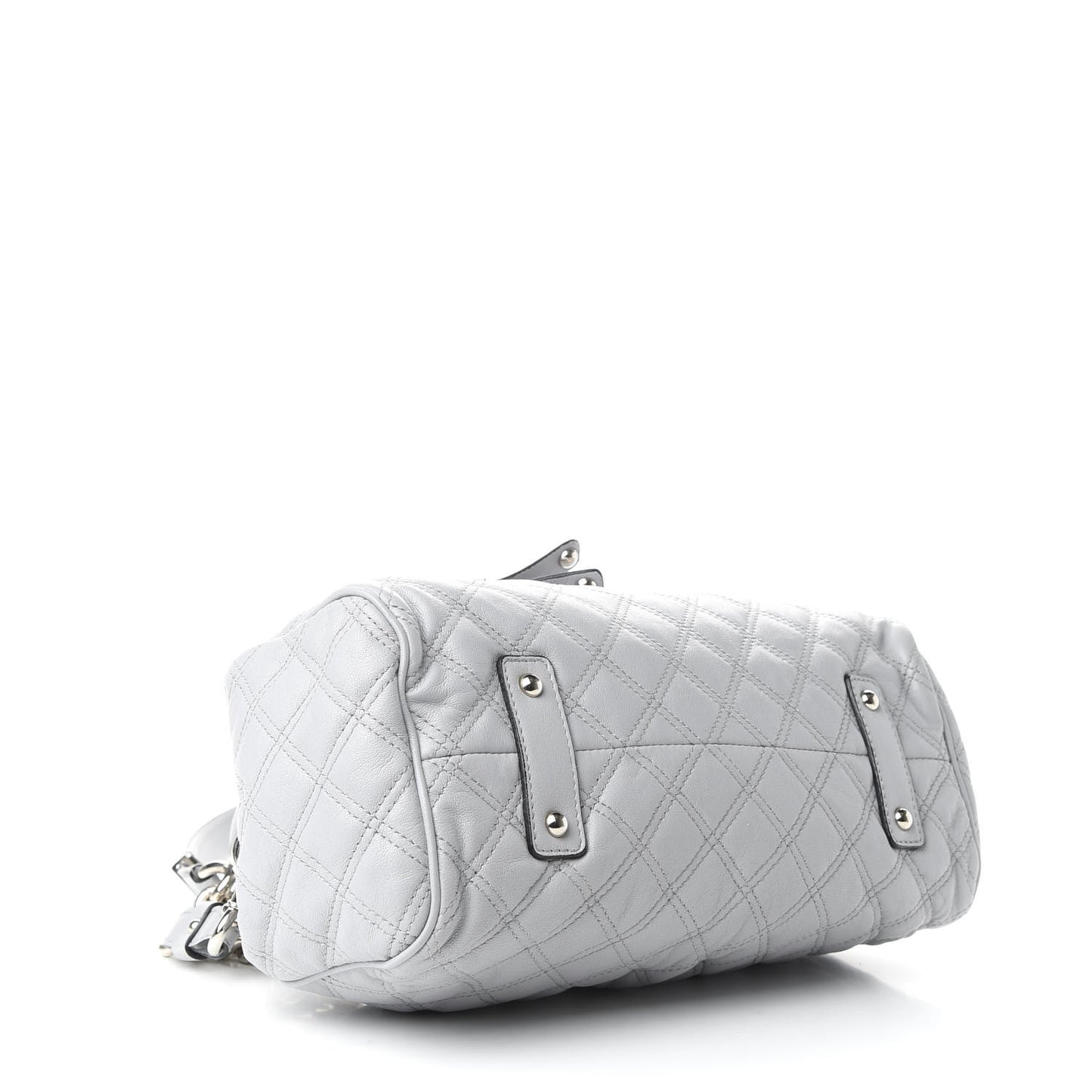 Calfskin Quilted Stam Light Gray